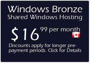 Windows Bronze Shared Hosting Prices