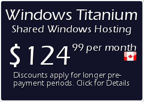 Windows Titanium Shared Hosting Prices