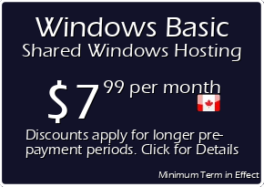 Windows Basic Shared Hosting Prices
