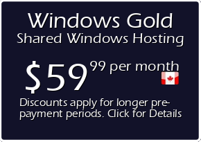 Windows Gold Shared Hosting Prices